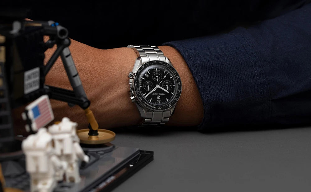 PAGANI DESIGN Moon Uhr – Luxuriöser Quarz-Chronograph für Herren, sportlicher Stil, Saphirglas mit Antireflexbeschichtung, leuchtende Anzeige
