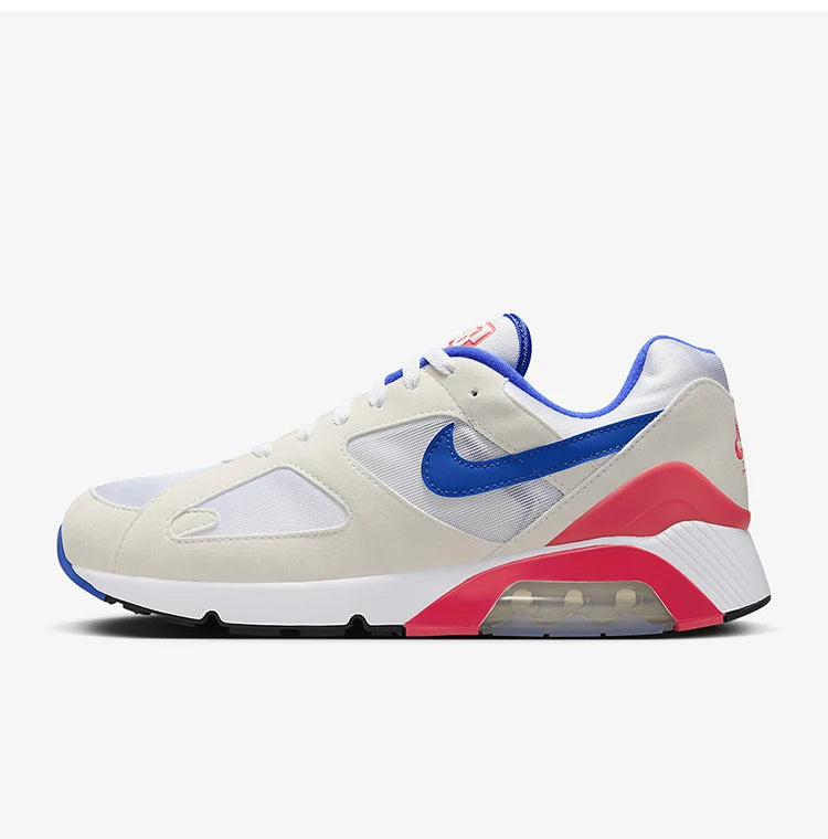 Nike Air Max 180 FJ9259-100 genuínos para homem, ténis de corrida duráveis e com bom suporte