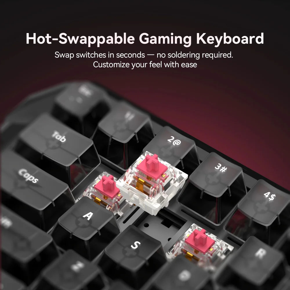 DarKBeacon RGB 87 tasti, tastiera compatta TKL USB cablata, hot-swappable, meccanica silenziosa per Windows, laptop, PC, gaming e lavoro