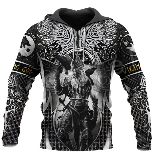 2023 New Autumn Men's Hoodie Wolf Print 3D Sweatshirts Urban Trendy All-Match Oversized Tops Poleron Hooded Clothes Men's Clothing