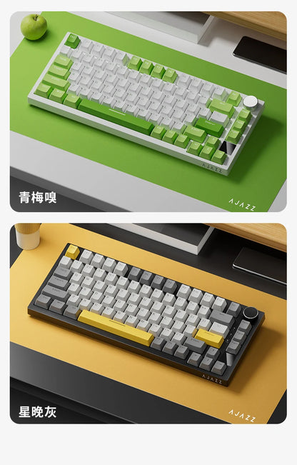 AJAZZ AK820 Pro kabelgebundene & kabellose mechanische Gaming-Tastatur, Tri-Mode, RGB-Hintergrundbeleuchtung, Hot-Swappable-Switches, kompaktes 70%-Layout, PC/Mac