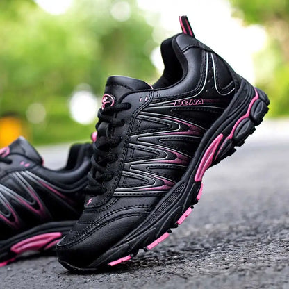 BONA New Hot Style Women Running Shoes Lace-Up Sport Shoes Outdoor Jogging Walking Athletic Shoes Comfortable Sneakers for Women