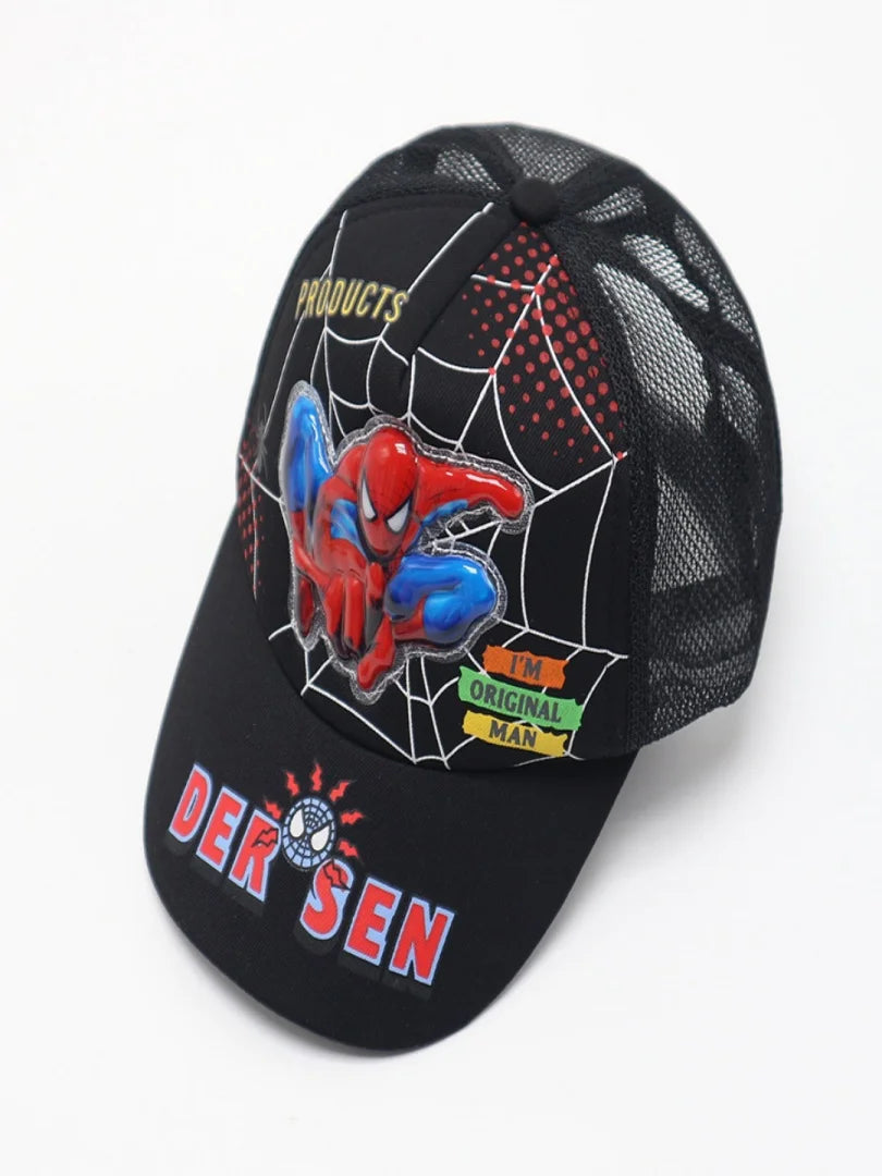 Marvel Spider Man Breathable Duck Tongue Hat Web Hat Summer Sunshade and Sun Protection Men's and Women's Hats