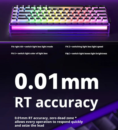 AULA HERO 68 HE Gaming-Mechanische Tastatur Magnetische Achse RT Kabelgebunden RGB-Beleuchtung 8K Polling-Rate Seitenbeschriftung