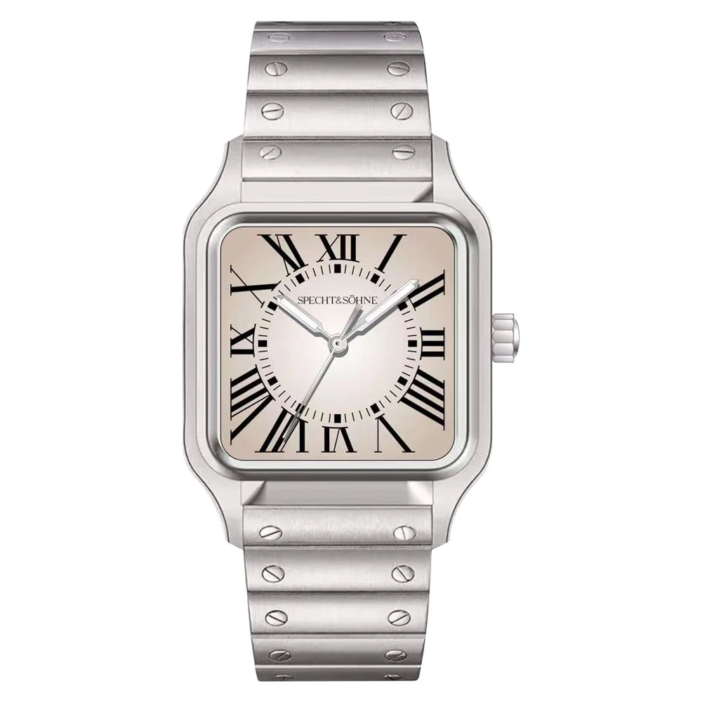 2025 New 34MM Specht & Söhne Quartz Watch Japan VH31 Movement Sapphire Blue Color Ultrathin Stainless Steel Men's Watch