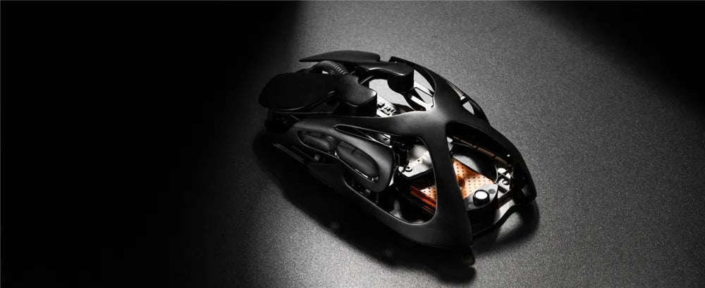 Angry Miao Infinity gaming vezeték nélküli egér, fém, ultrakönnyű, üreges kialakítás, hot-swappable, PAW3950, dupla 8K, vezetékes, tri-mode