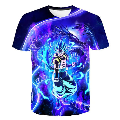 Camisetas para hombre Dragon Ball Z, camiseta para niños, ropa infantil de verano, manga corta, camiseta con dibujo animado para niños, tops, camiseta para bebé niño