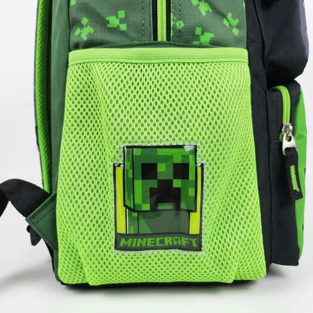 In Stock Minecraft Backpack Large Capacity Lightweight Pressure Relief Cartoon Print Outdoor Travel Hiking For Men Students