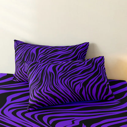 3pcs Bedding Set Rose Red Zebra Print Leopard Print Digital Print Duvet Cover Set,,Digital Print,Using A Family Hotel Dormitor