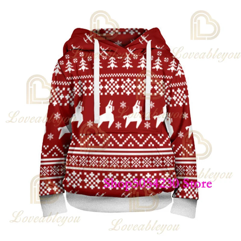 Sudadera con capucha de Fortnite con llama impresa en 3D, estilo Battle Royale de dibujos animados, para hombre y mujer, camiseta con capucha de héroe de videojuego para adolescentes
