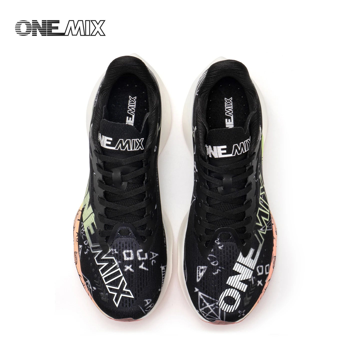 ONEMIX Sapatilhas de Corrida de Maratona em Nylon Carbon Board, Alívio de Impacto, Suporte Estável Profissional, Ressalto Ultraligeiro