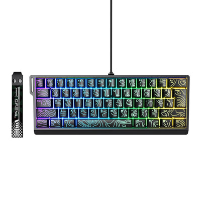 60% compact wired keyboard with RGB backlighting and gradient keycaps are suitable for Windows tablets, laptops and gamers.