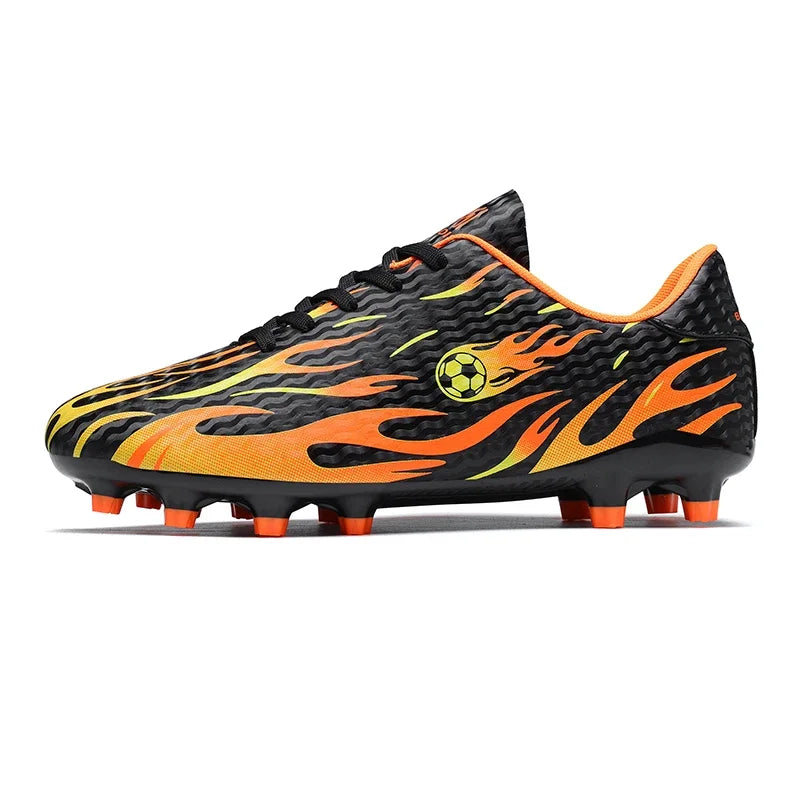 Chaussures de football professionnelles pour hommes, chaussures de sport pour jeunes, avec soutien de la cheville, crampons pour le football, chaussures de sport pour matchs en extérieur et entraînements, antidérapantes et