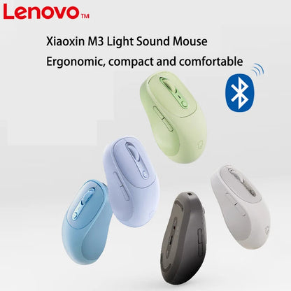 Mouse Lenovo Xiaoxin Bluetooth Wireless M3 grigio Twilight, silenzioso, tre Bluetooth, mouse da ufficio
