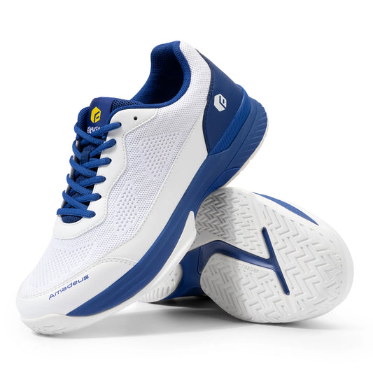Zapatillas de tenis FitVille para hombre, versión ancha 2E, calzado deportivo profesional de entrenamiento, transpirable y antideslizante, para deportes de raqueta, con soporte para el arco plantar