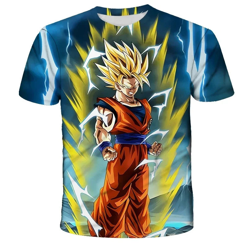 2026  Anime Dragon Ball Son Goku 3D Print Kids T Shirt Summer Fashion Casual T-shirt Boy Girl Unisex Children's Clothing Tshirt