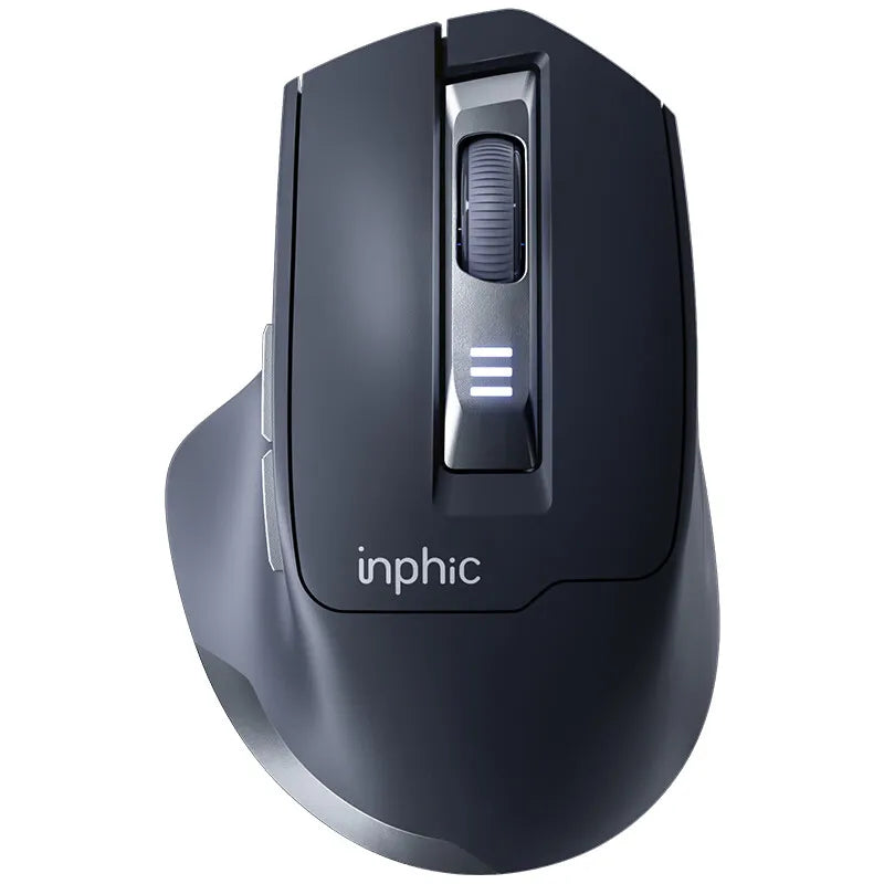 INPHIC leise Office-Maus mit Akkustandsanzeige, 2400DPI, kabellose Maus, geeignet für Desktop- und Laptop-Computer