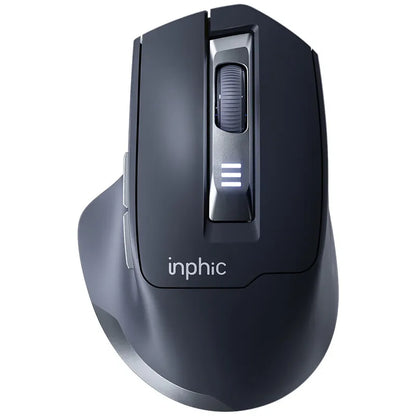 INPHIC leise Office-Maus mit Akkustandsanzeige, 2400DPI, kabellose Maus, geeignet für Desktop- und Laptop-Computer