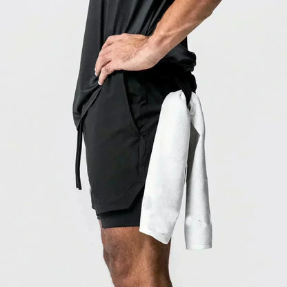 Vegeta Dragon Ball Summer Men Women Fitness 2025 Double-layer Fake Two-piece Loose Sports Training Running Shorts Casual Pants