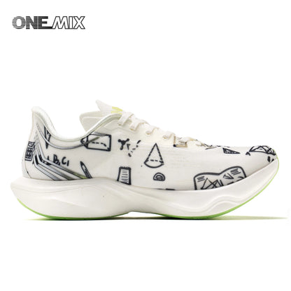 ONEMIX-Nylon Carbon Board Marathon Running Racing Shoes, Professional Stable Support, Shock-relief, Ultra-light Rebound Sneaker