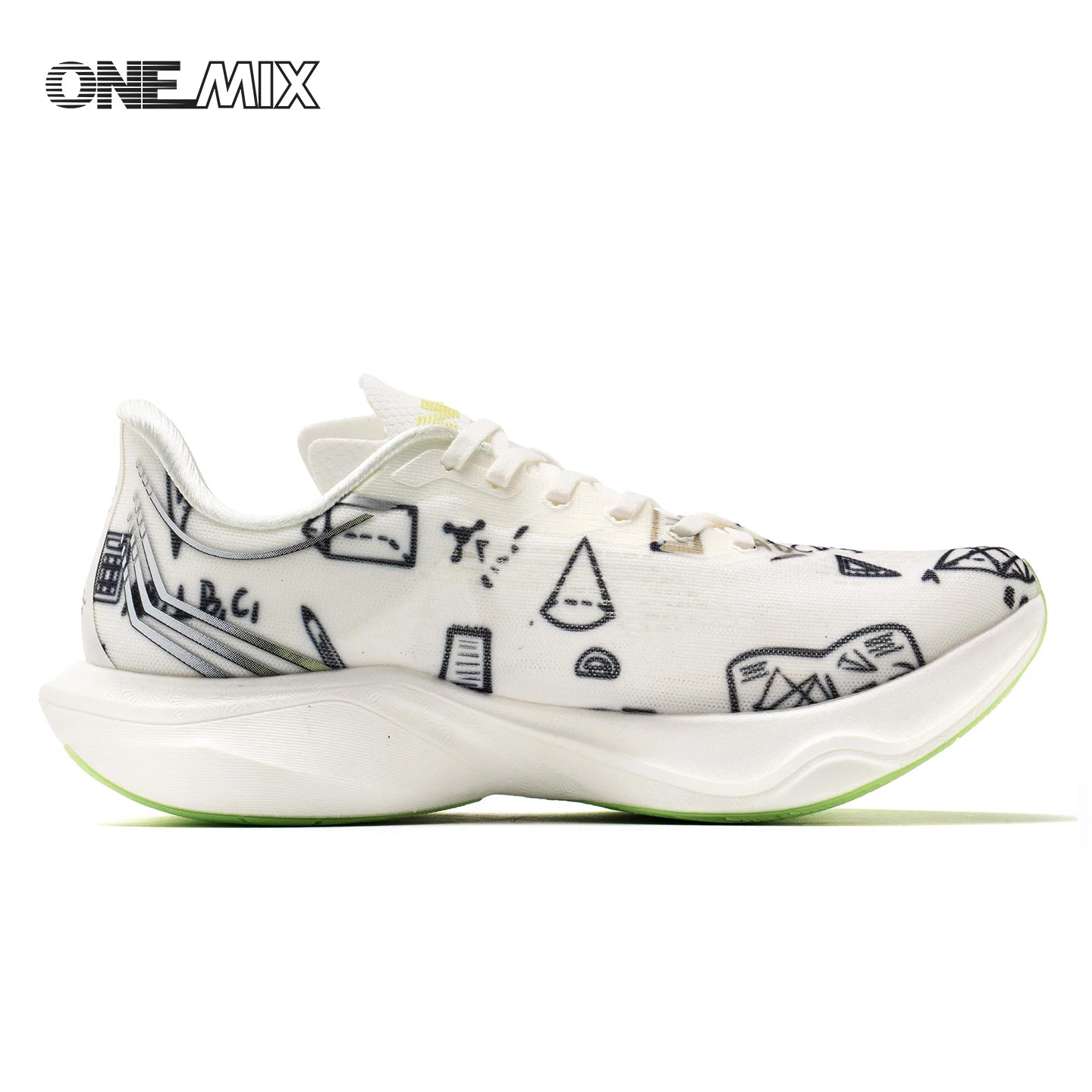 ONEMIX Sapatilhas de Corrida de Maratona em Nylon Carbon Board, Alívio de Impacto, Suporte Estável Profissional, Ressalto Ultraligeiro