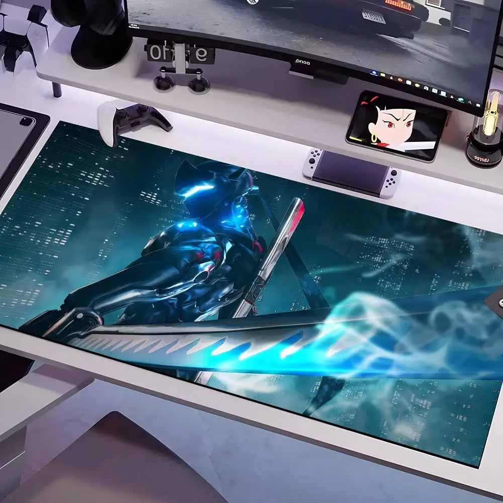 Tapete de Rato Overwatch em Vários Tamanhos, Grande e Quadrado, para Computador, Escritório e Gaming, com Base de Borracha Antiderrapante