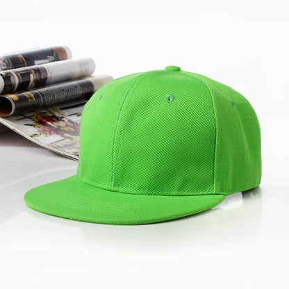 Fashion Solid Baseball Cap Flat Peak Hip Hop Hats Men Women Snapback Caps Male Bone Band Kpop Casual Travel Outdoor Sun Hats