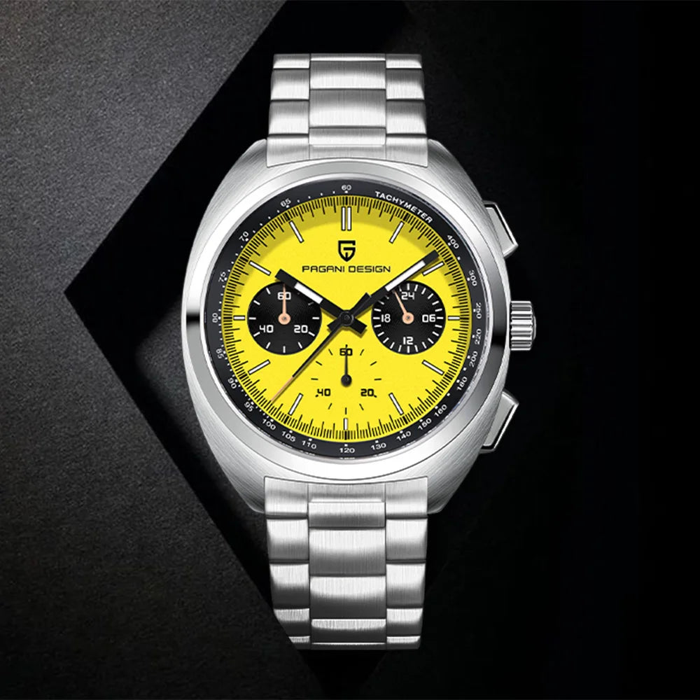Pagani Design 2026 Fashion Men's Quartz Watch Top Brand Luxury Sapphire VK63 Men's Chronograph All-Steel Diving Relógios Masculino