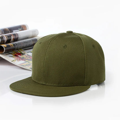 Fashion Solid Baseball Cap Flat Peak Hip Hop Hats Men Women Snapback Caps Male Bone Band Kpop Casual Travel Outdoor Sun Hats