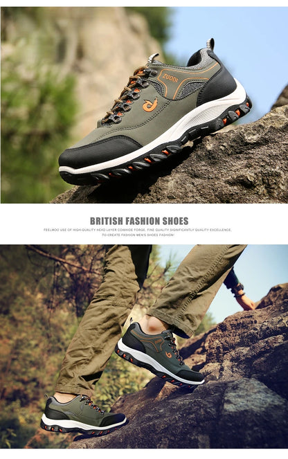Scarpe da trekking da uomo in EVA, impermeabili, antiscivolo, in pelle, per sport outdoor, campeggio, running e jogging, novità 2025
