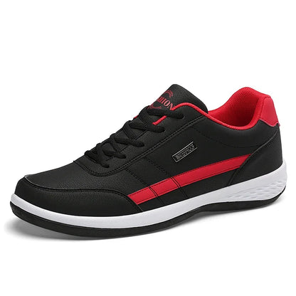 Leather Men's Sneakers Trendy Casual Italian Breathable Leisure Male Sneakers Non-Slip Footwear Men Vulcanized Shoes