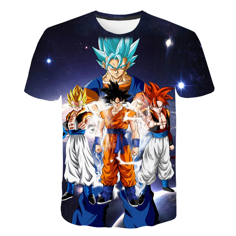 Dragon Ball T-Shirt Kids Adults Top T-Shirt Anime Character Son Goku Super Saiyan T-Shirt Boy Children's Clothes Summer T-Shirts