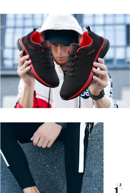 Atmungsaktive leichte Herren-Laufschuhe – bequeme Casual-Schuhe, Outdoor-Slipper und Walking-Sneaker