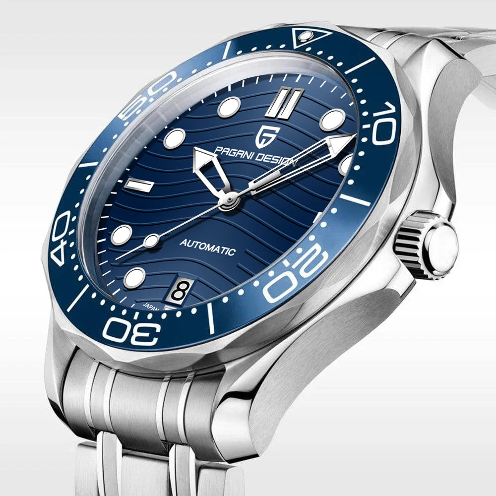PAGANI DESIGN 2026 Nuevo V2 Waves 200M Reloj de buceo para hombre, reloj automático de lujo y moda para hombre, cristal de zafiro AR, reloj de pulsera para hombre