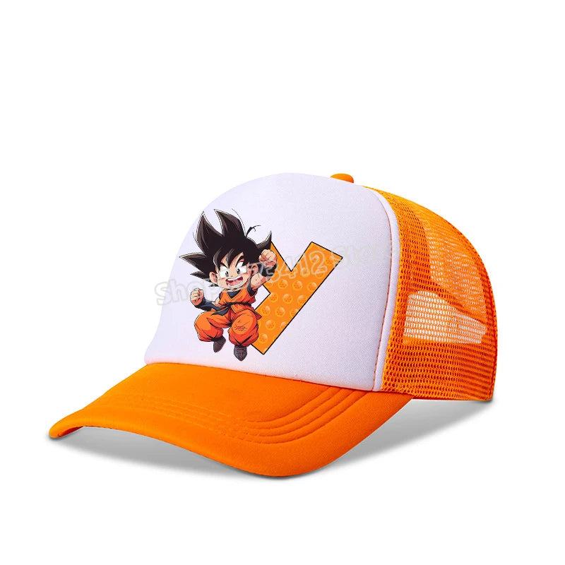 Dragons Ball Baseball Cap Orange Adult Sunshade Hat A-Z Letter Adjustable Truck Driver Boy Girl Universal Casual Peripheral Item