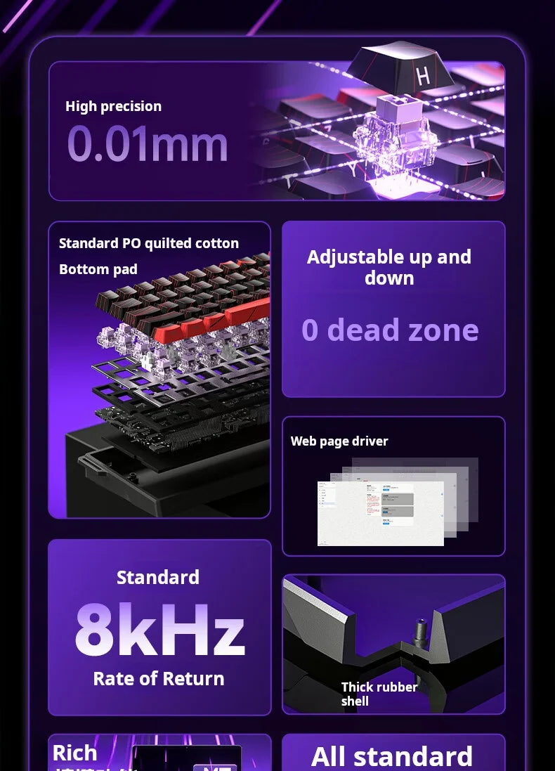 AULA WIN 68 HE Tastatur mit magnetischen Schaltern RT Gaming-Mechanische Tastatur kabelgebunden 8KPolling Rate Full-Key Hot-Swappable