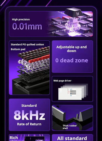 AULA WIN 68 HE Tastatur mit magnetischen Schaltern RT Gaming-Mechanische Tastatur kabelgebunden 8KPolling Rate Full-Key Hot-Swappable
