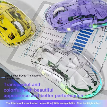 AULA SC660 kabellose Bluetooth-Maus, E-Sports-Maus mit Drei-Modus-Verbindung, leichte Maus, Type-C-Aufladung, für Gaming, Büro, Mädchen und Jungen