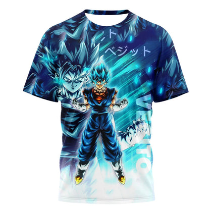 2026 Summer Dragon Ball Goku "Ink Martial Arts" 3D Printed Breathable Quick-Drying T-Shirt for Men and Women, Parental Use Top
