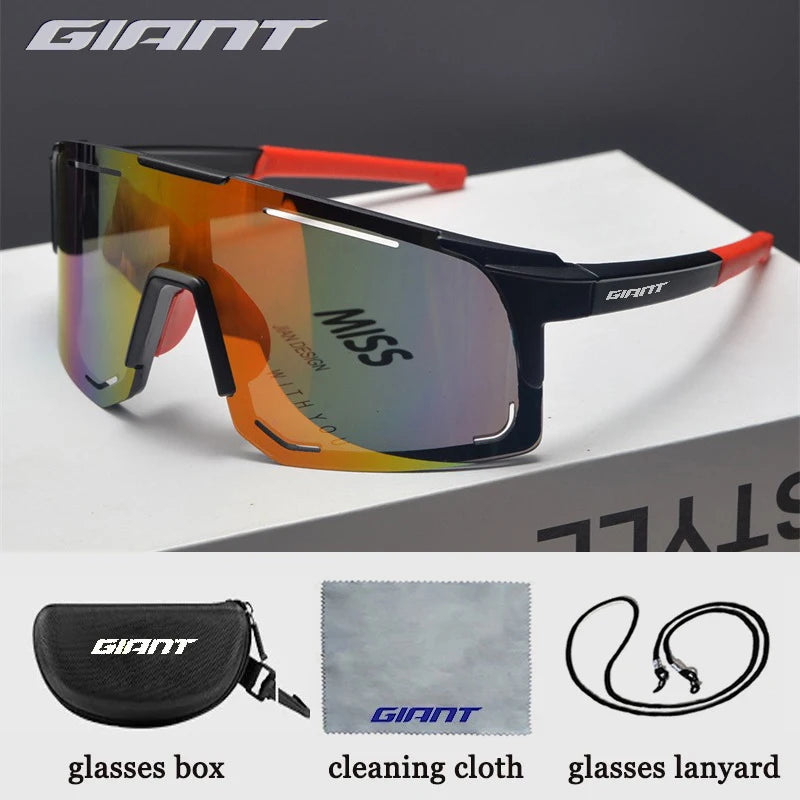 giant long-distance Cycling Glasses super light Men WomenAnti-Fog UV400 Protection MTB Bike Glasses with case