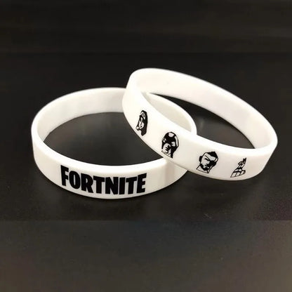Pulseira Fortnite de Fitness em Silicone de Borracha, Vermelha e Preta, Sem Inscrição, 1 Peça, Presente para Homem, Mulher e Criança, Venda por Grosso