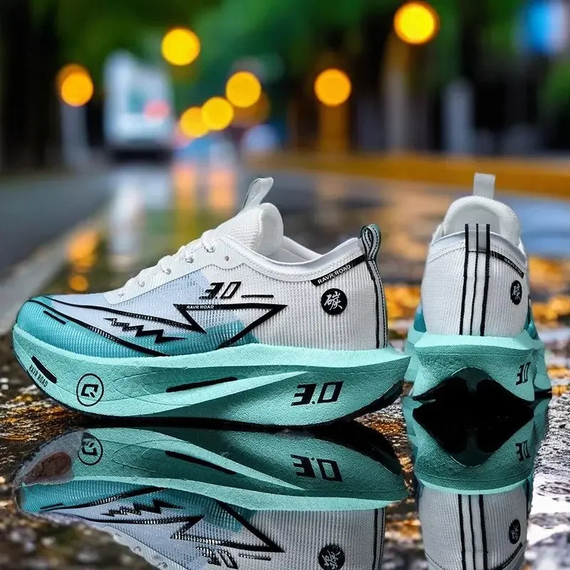Running Shoes with Specialty Carbon Plate, Marathon Men’s Sports, Breathable, Lightweight, Comfortable Women’s Athletic Non-Slip Sneakers