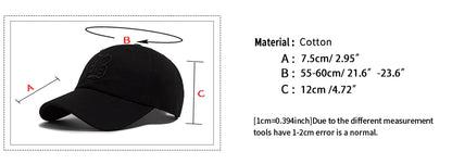 Summer Fashion Men's Baseball Cap Letter Embroidered Cotton Trucker Hat Casual Outdoor Soft Top Visor Cap Women Baseball Caps