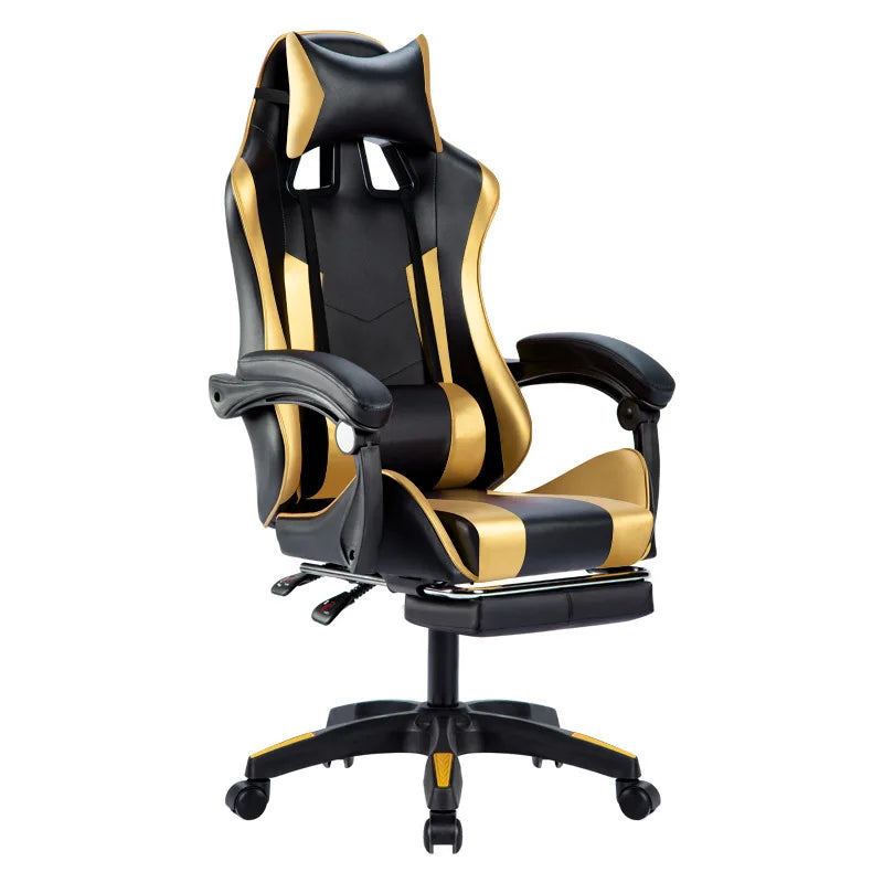 Sedie gaming racing girevoli da fabbrica per gamer con poggiapiedi