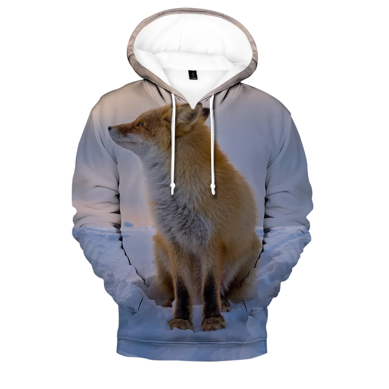 Beliebte Hip-Hop-Novelty-Hoodies und Sweatshirts mit komfortablem Fox-3D-Print für Herren/Damen und Erwachsene/Kinder, lässige Pullover