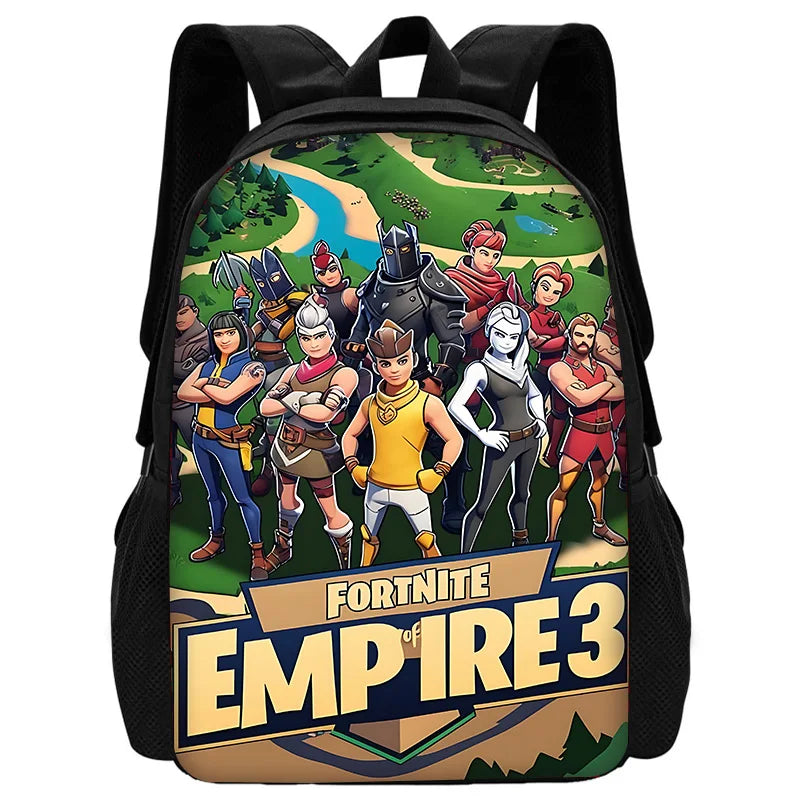 Mochilas Infantis Classic Game FortniteS para Rapazes e Raparigas, Presente de Aniversário para Estudantes, Mochilas Escolares Unissexo para Criança, Mochila de Campismo Durável