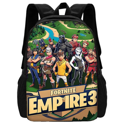 Mochilas Infantis Classic Game FortniteS para Rapazes e Raparigas, Presente de Aniversário para Estudantes, Mochilas Escolares Unissexo para Criança, Mochila de Campismo Durável