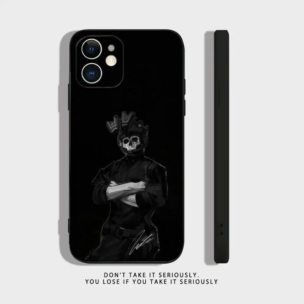 COD Call Of Duty G-Ghost Phone Case For iPhone 17 16,15,14,13,12,11,Pro,XS,Max,XR,Plus,Mini Soft Silicone Black Shockproof