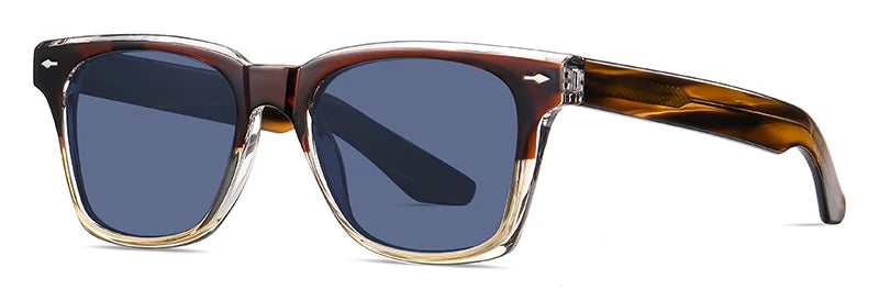 Swanwick TR90 retro polarized sunglasses men acetate square sun glasses for women unisex UV400 grey black European style