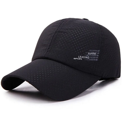 Quick Dry Baseball Cap Outdoor Sports Mesh Breathable Hat For Men Portable Hiking Fishing Sunbonnet Golf Adjustable Cap